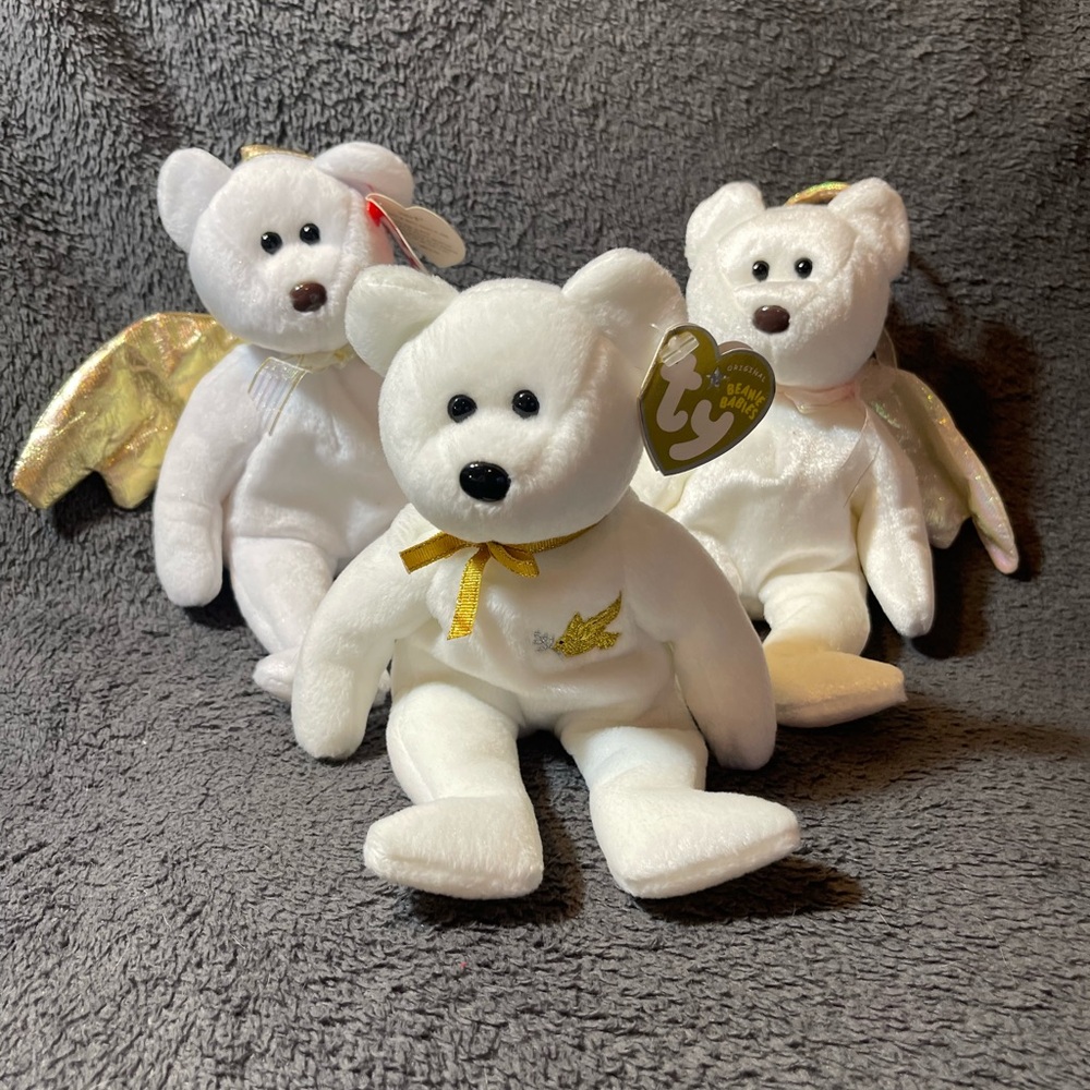 Ty beanie babies Holy Father, Halo and Halo2